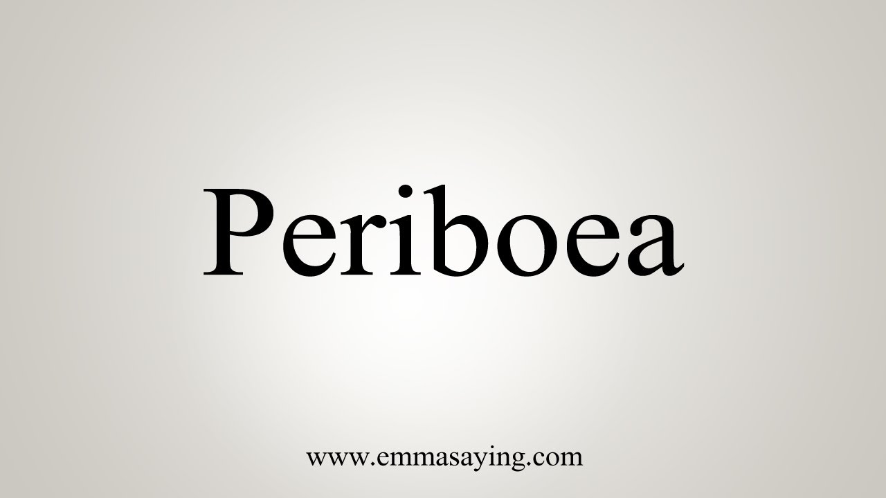 How To Say Periboea