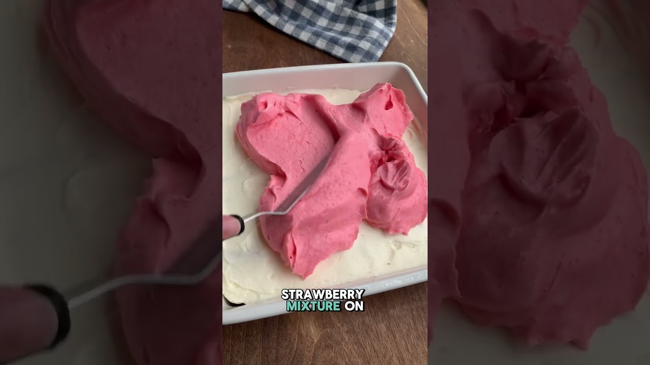 Strawberry Delight #strawberrydessertheaven #nobakedessertrecipe #dessertrecipes
