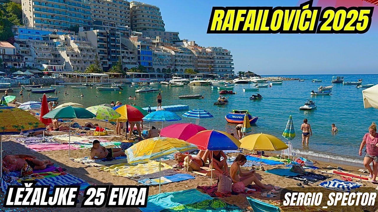 Rafailovići 2025 – Stanje na plaži u 9h, cene ležaljki, hrane i (ne)legalan taksi #rafailovici