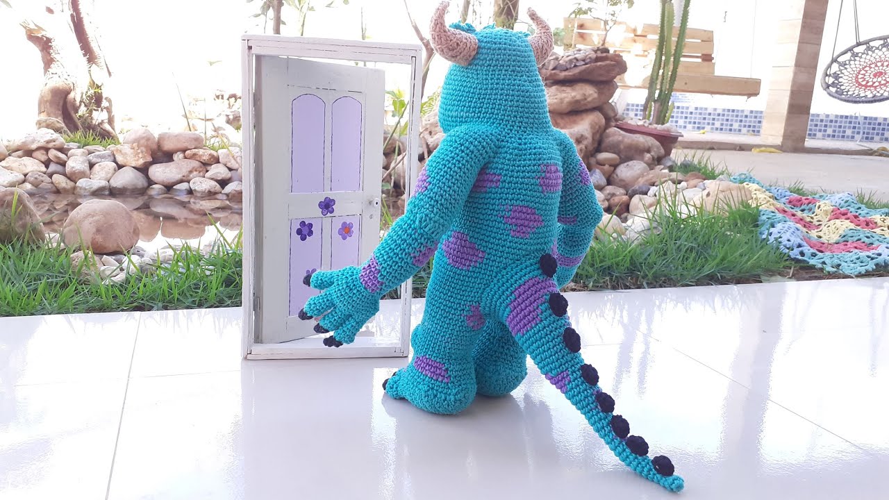 SULLIVAN DE AMIGURUMI PASSO A PASSO RECEITA EM PORTUGUÊS  (PARTE 3)MONSTROS SA AMIGURUMI