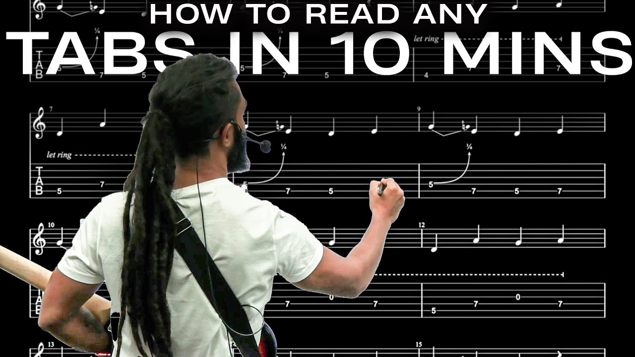 HOW TO READ ANY GUITAR TABS/CHORDS/LEGATOS IN 10 MINS!