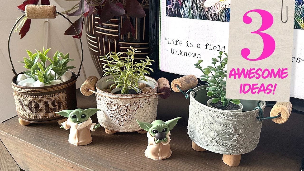 DIY 🌸 3 разных и стильных идеи дизайна из жестяных банок | Домашний декор | Рукоделие