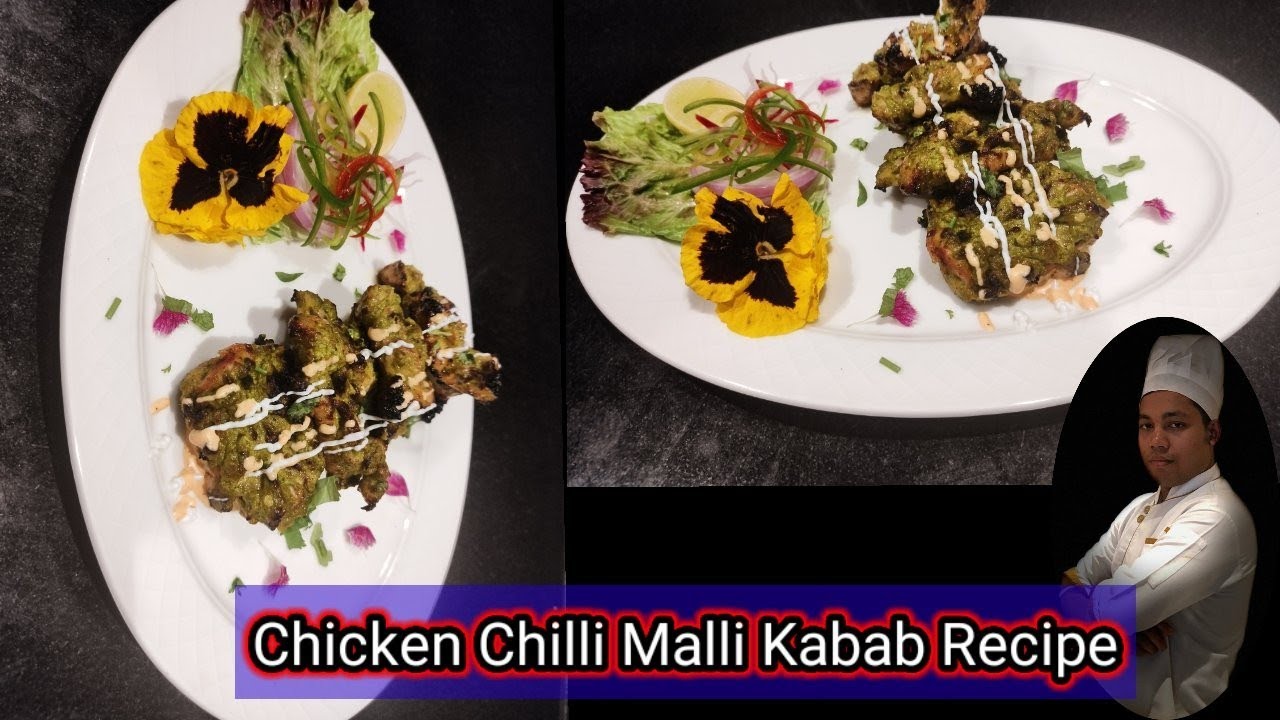 Chilli Malli Chicken Kabab Recipe | Kothamali Chicken Kabab | Easy Recipe Chilli Malli Chicken Kabab
