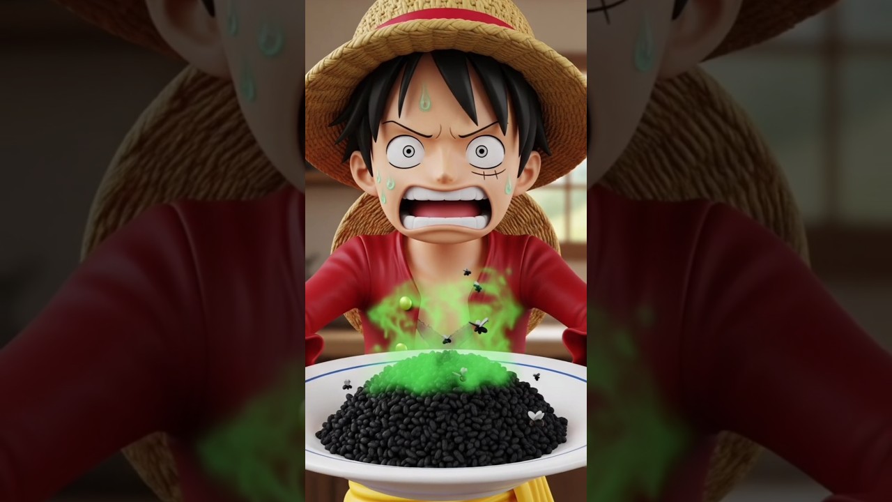 Luffy tidak mau makan nasi hitam!
