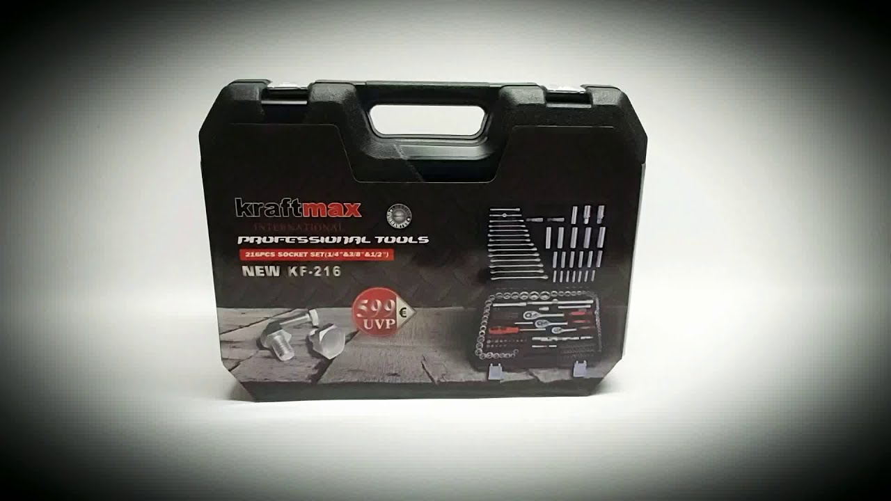 Kraftmax 216-osainen hylsysarja