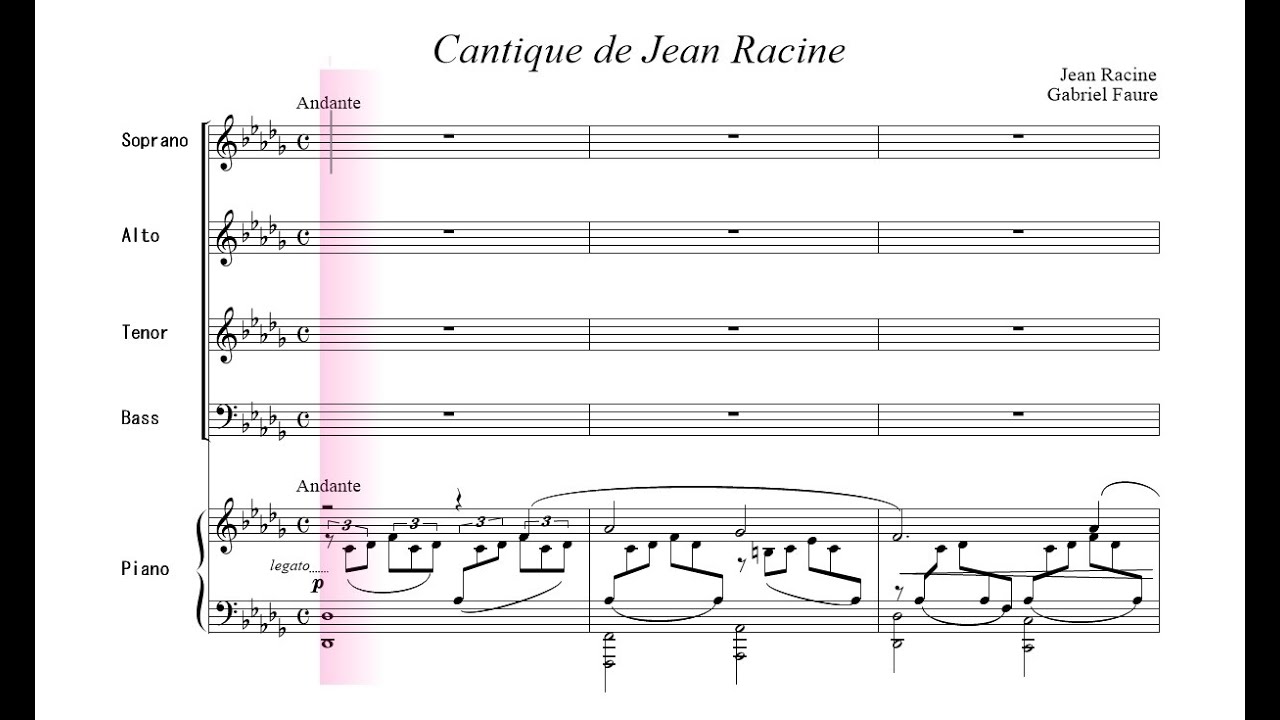 G. Faure, Cantique de Jean Racine