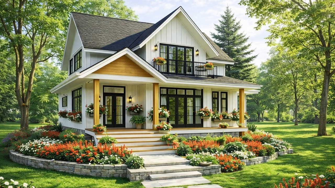 Tiny House Meets Farmhouse Charm | Cozy Balcony Retreat