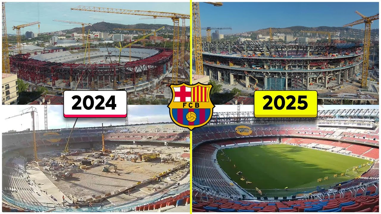 Camp Nou&rsquo;s Incredible 1 Year Transformation (Sept 2024&ndash;Aug 2025)