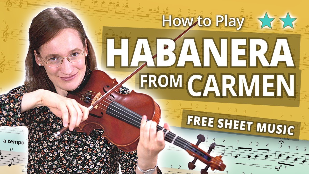 How to Play Habanera from Carmen | Intermediate Tutorial | Violin Sheet Music + Piano Accompaniment