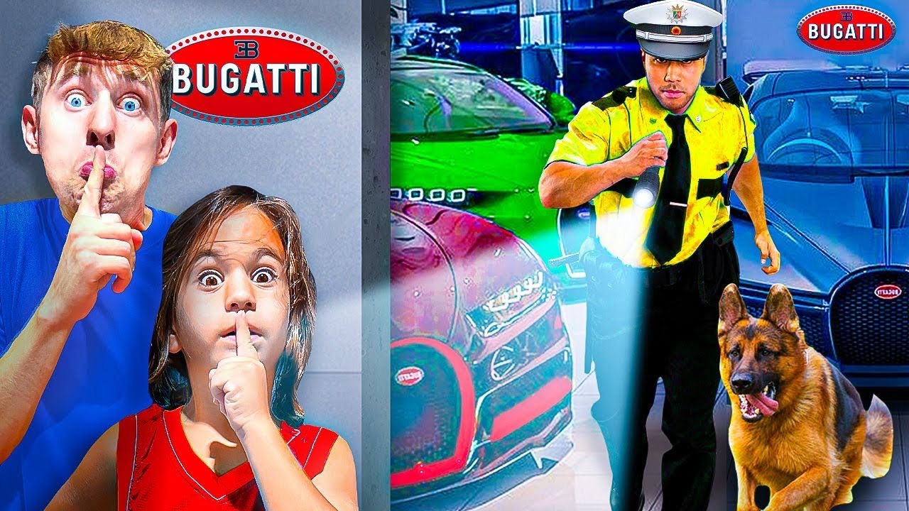 KLEINER JUNGE ist 24 Stunden HEIMLICH im BUGATTI LADEN! 🤫(Polizei kommt )