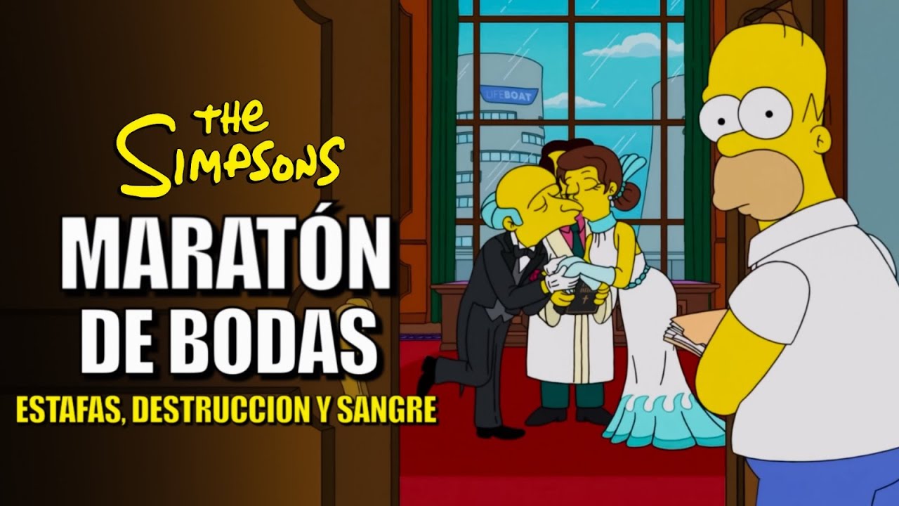 MARAT&Oacute;N DE BODAS | Los Simpson | Resumen de series