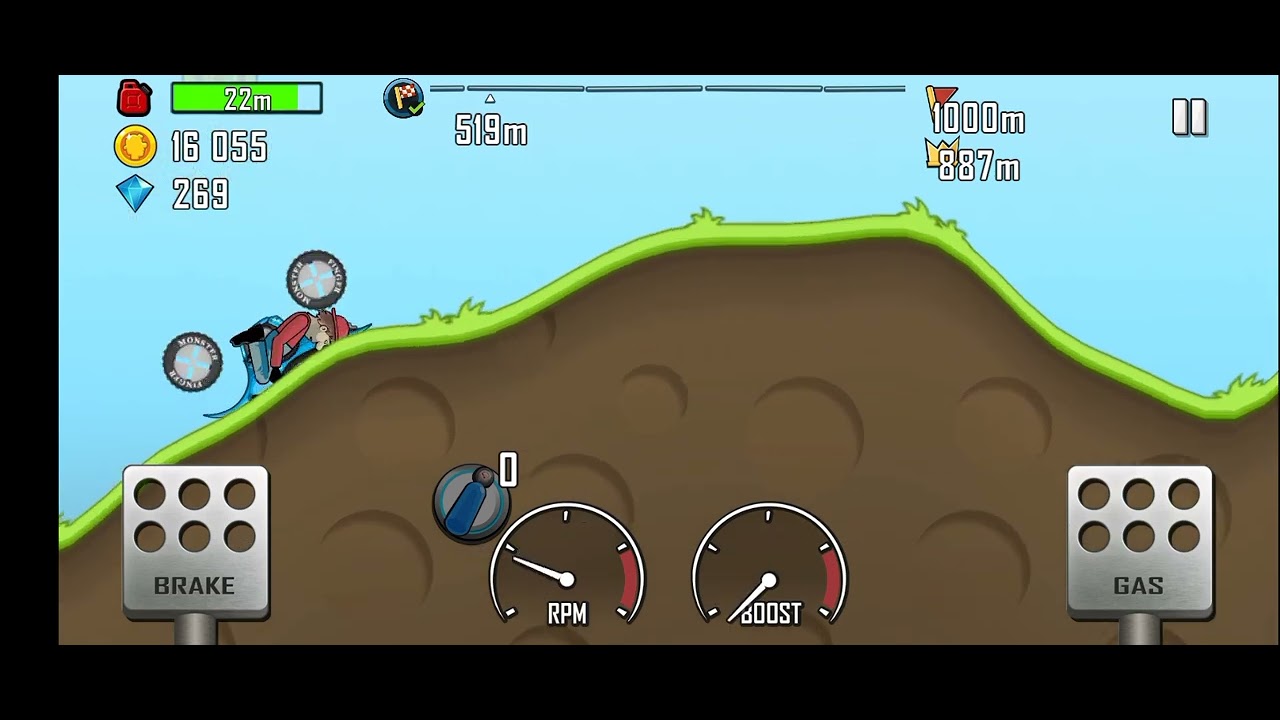 Hill climb Racing new record😱