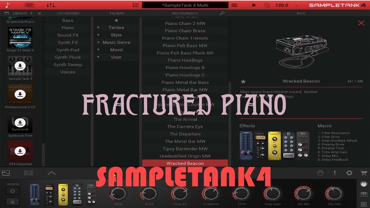 SAMPLETANK 4 - FRACTURED PIANO EXPANSION - PIANO SOUNDS FROM ANOTHER WORLD