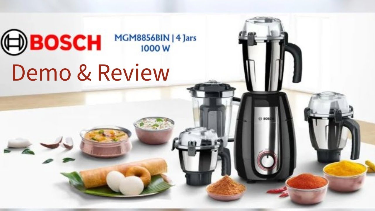 Bosch Truemixx Pro Mixer Grinder 4 jars |  Bosch Mixer Grinder 1000W Demo & Review | Geeta Recipes