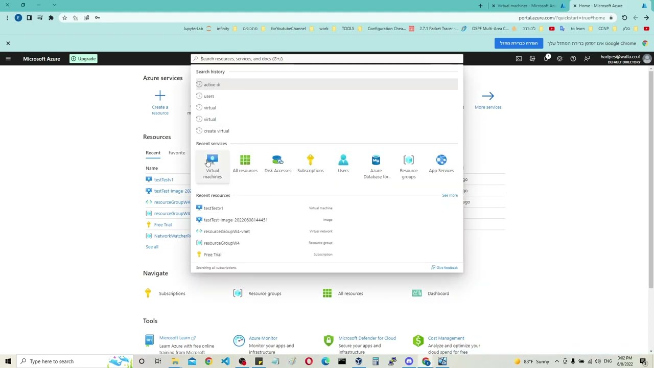 Create image from existing VM in Azure