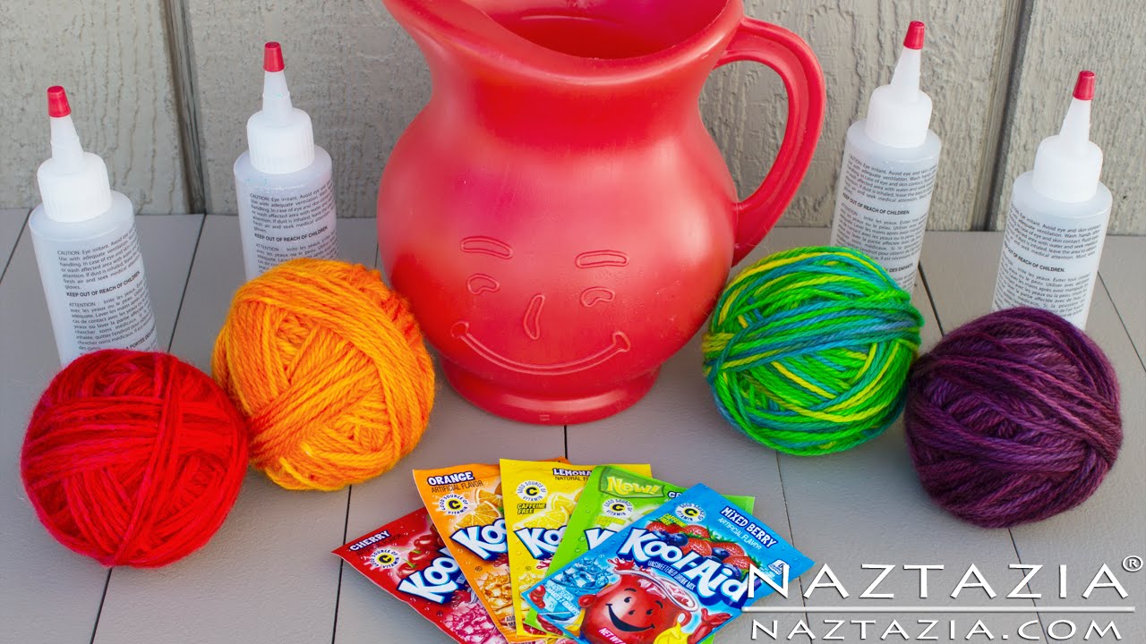 КАК ПОКРАСИТЬ ПРЯЖУ С ПОМОЩЬЮ KOOL AID — ПРОСТОЙ РУКОВОДСТВО СВОИМИ РУКАМИ ОТ Naztazia