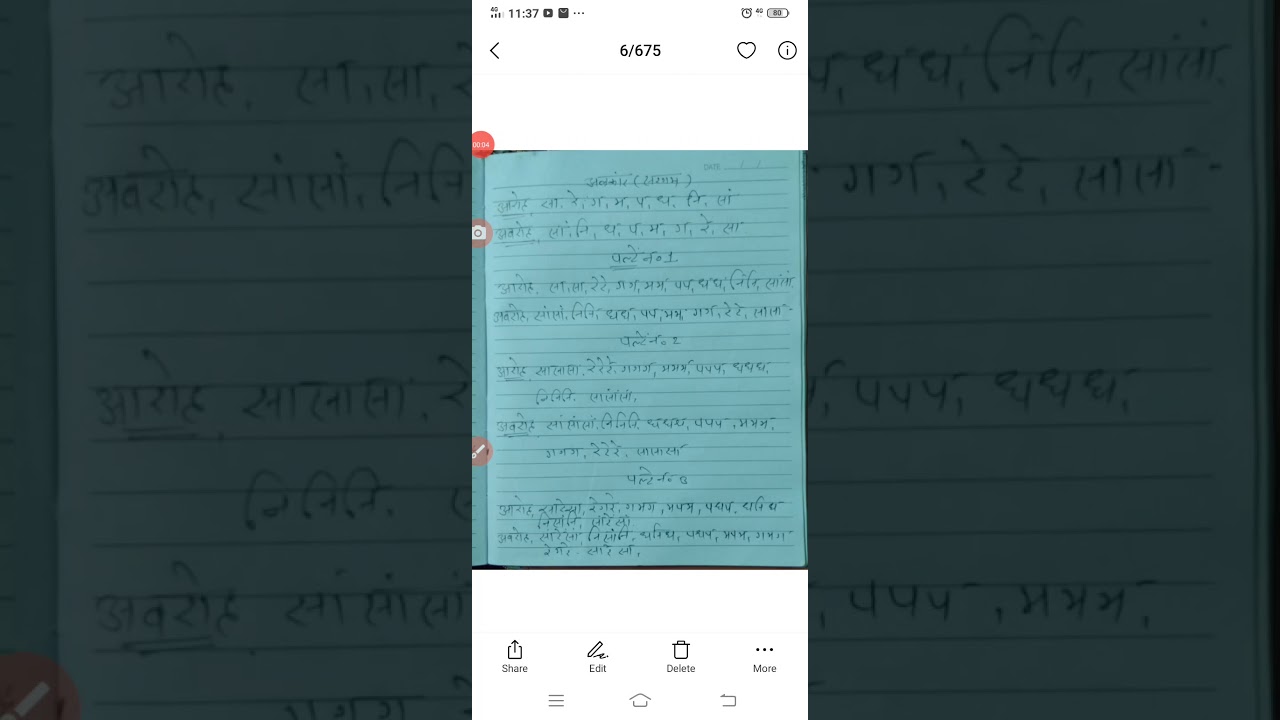 Basic music of vocal and alnkar swar