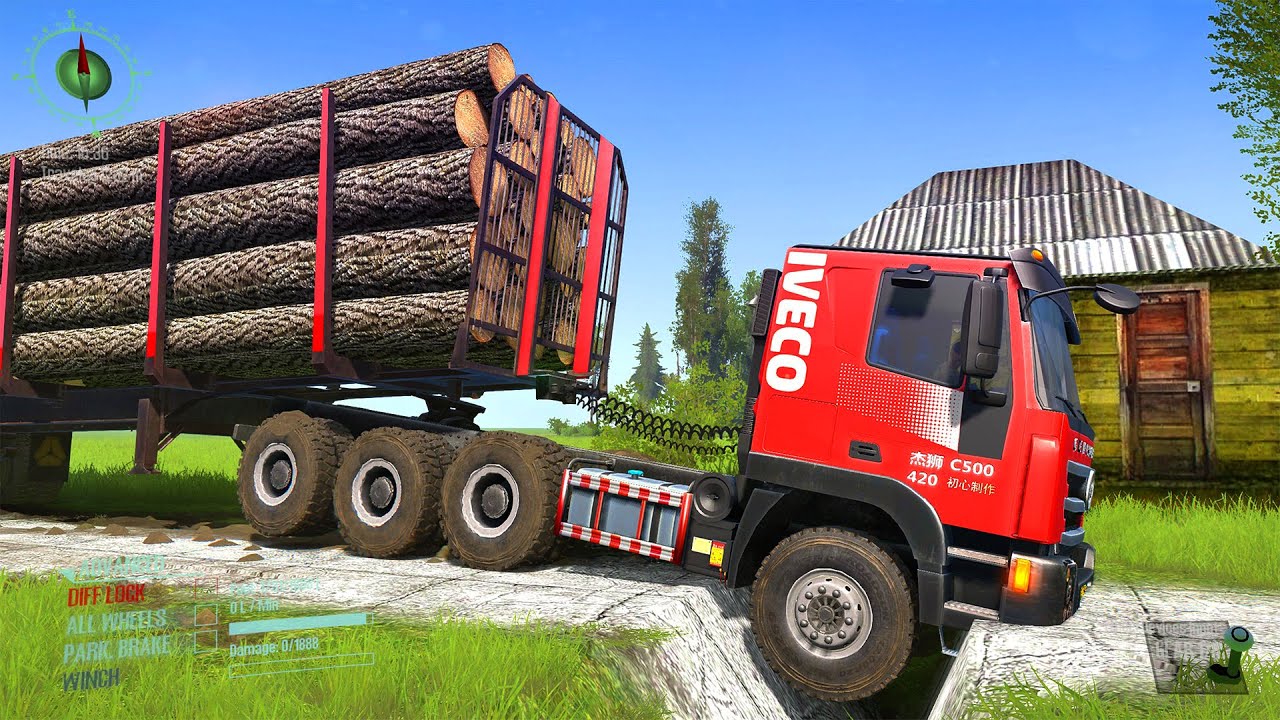 Spintires: Mudrunner Mod Truck Driver Skills Gameplay | Game Daily18 #mudrunner #spintires