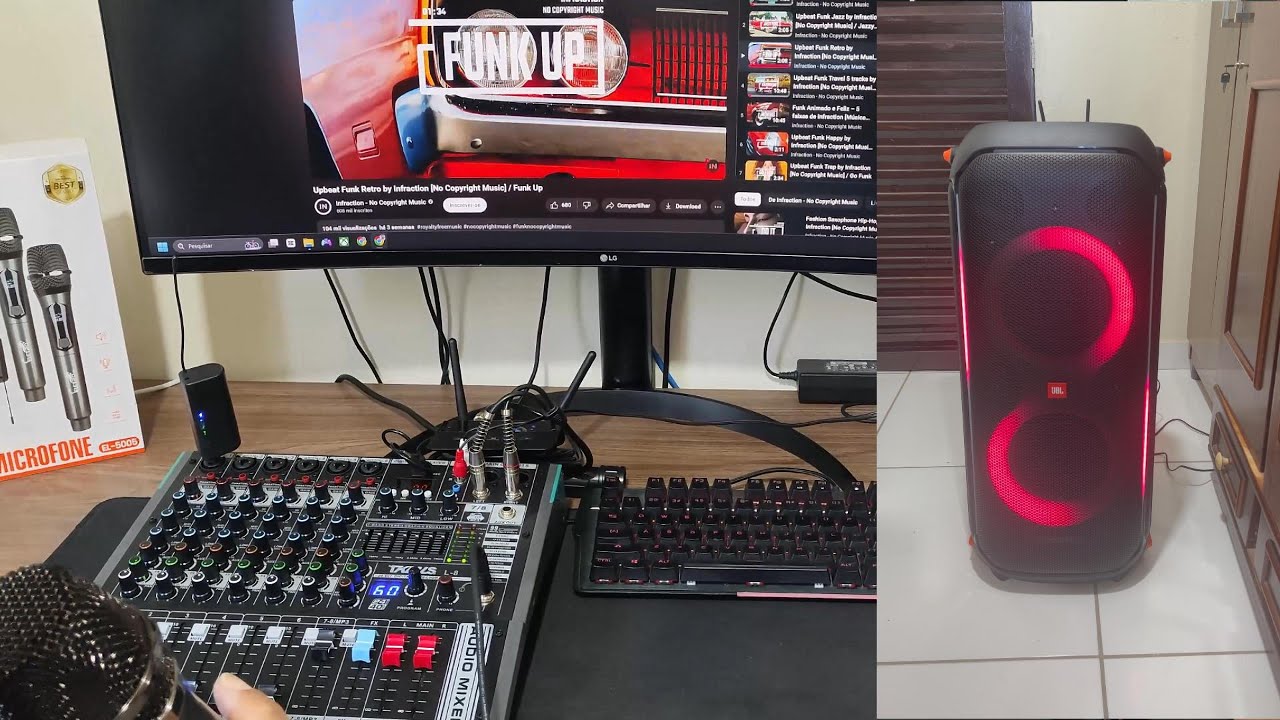 Transmitindo Karaokê via Bluetooth longo alcance