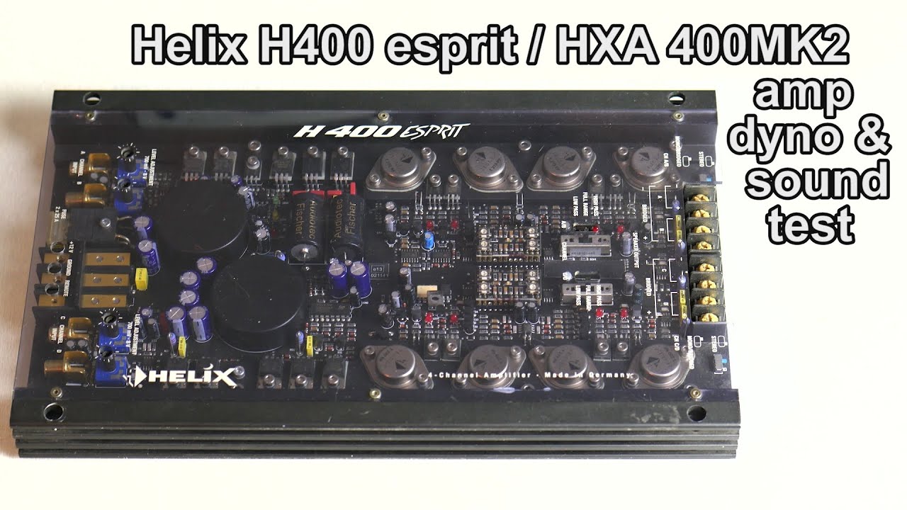 Audiotec Fischer Helix H400 esprit HXA400MK2 amp dyno car audio amplifier power & sound quality test