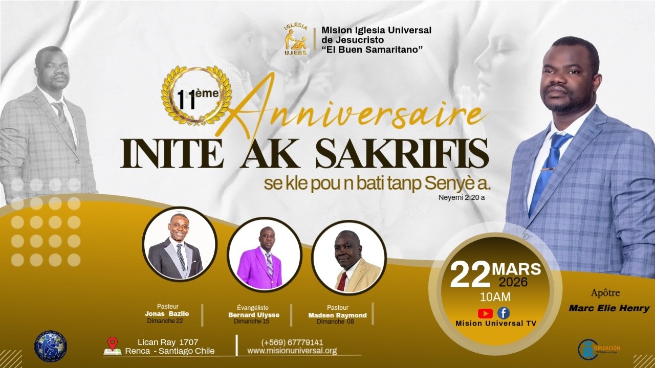Service du Dimanche | 15/03/2026 | Mission Eglise UJEBS | Apôtre  Henry