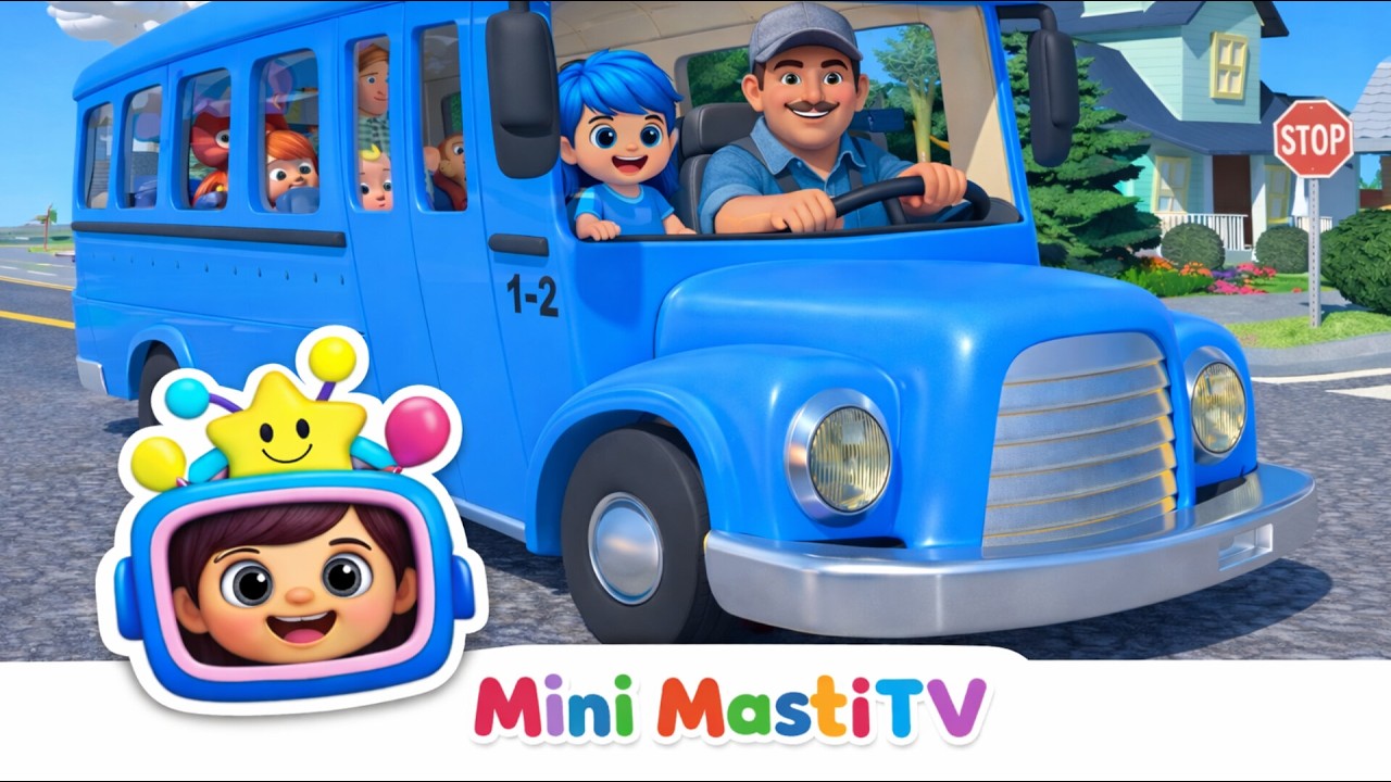 Wheels on the Bus Go Round & Round | Kids Nursery Rhymes & Baby Songs