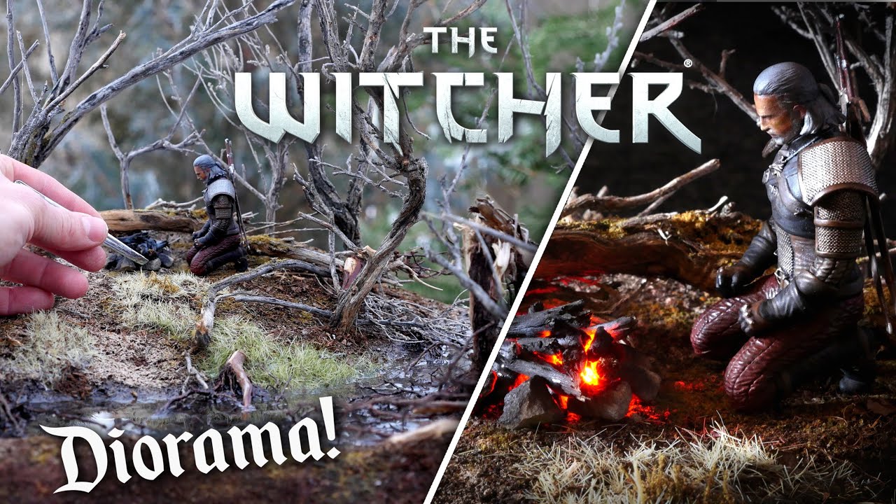 ⚔️ Ultra-Realistic Diorama from The Witcher! LED FIRE lighting & 3D Printer! ⚔️ | Anycubic Photon