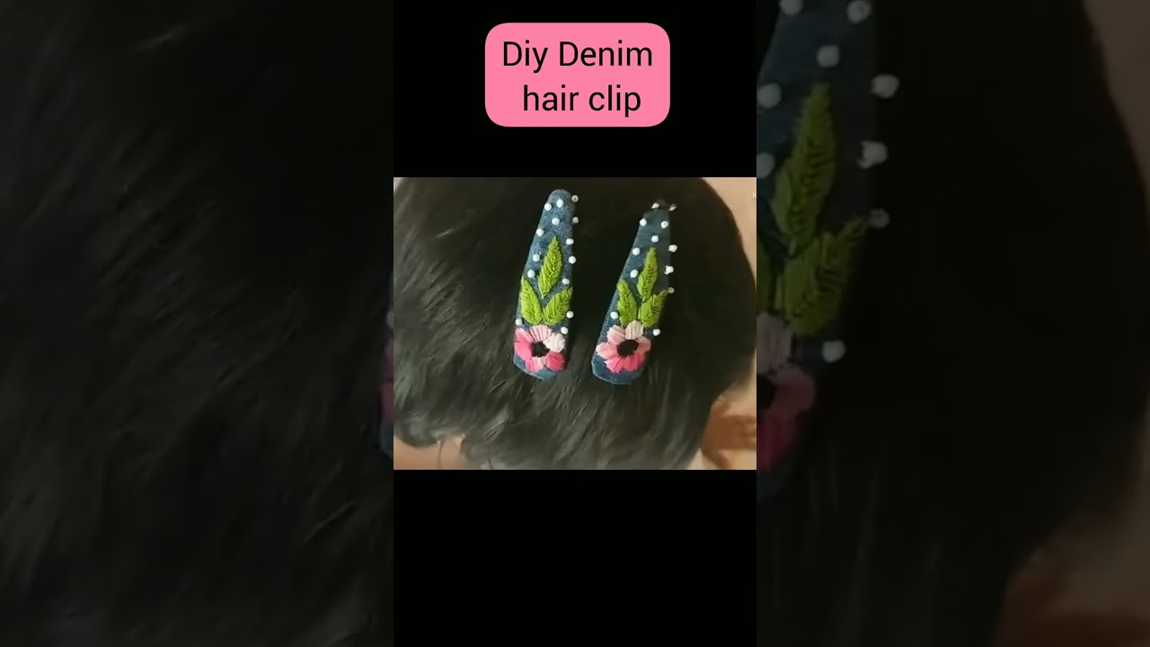 DiY Denim hair clip #shortvideo#wasteoutofbest  #hairclip