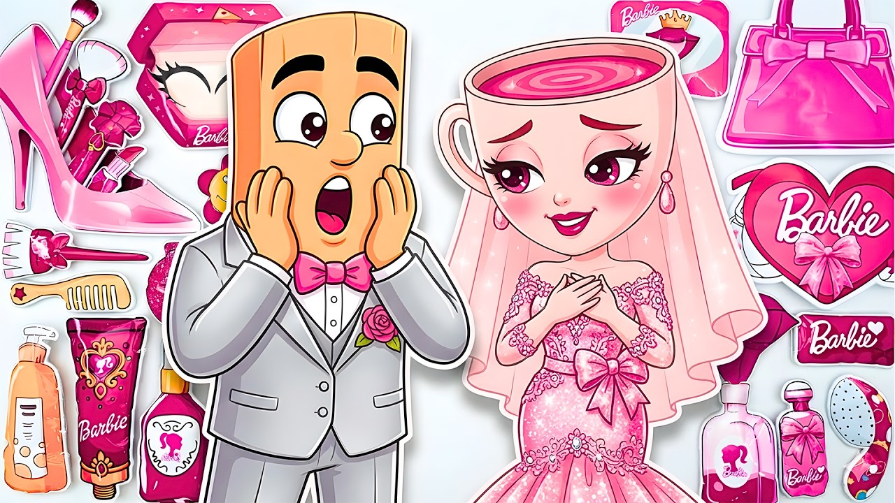 💋PAPER DIY❤️He Was Shocked When Barbie Appeared in Her Wedding Dress 😱💖 | Remi DIY