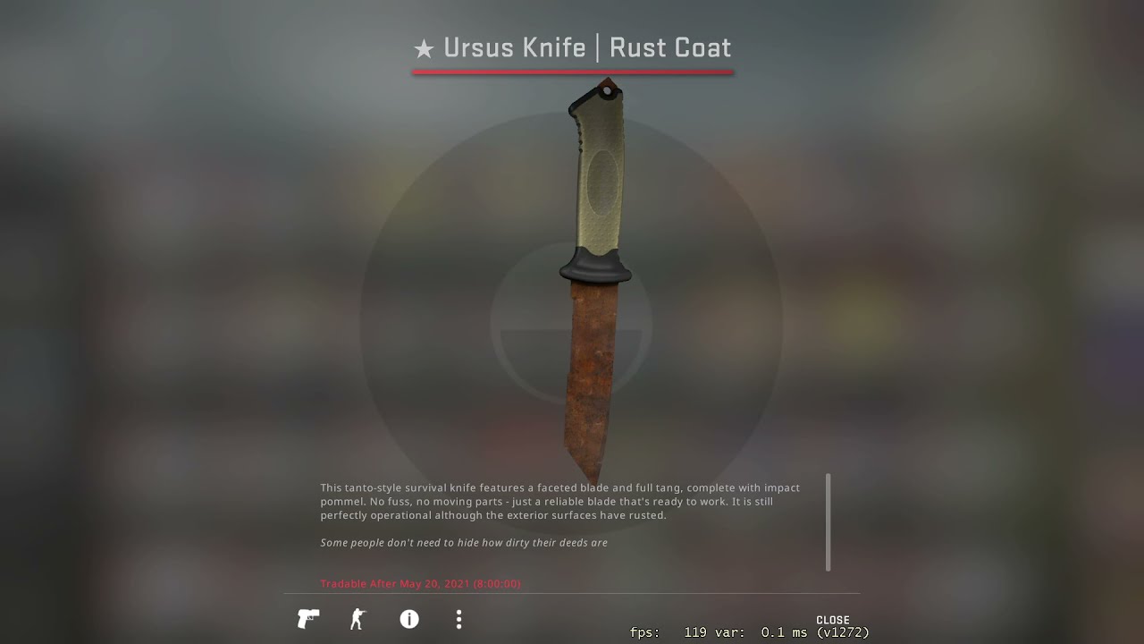 CSGO Knife Unboxing | Ursus Knife - Rust Coat (Battle Scarred)