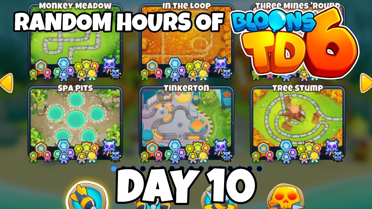 the first page has been completed (tree stump) | random hours of gameplay: bloons td 6 (day 10)