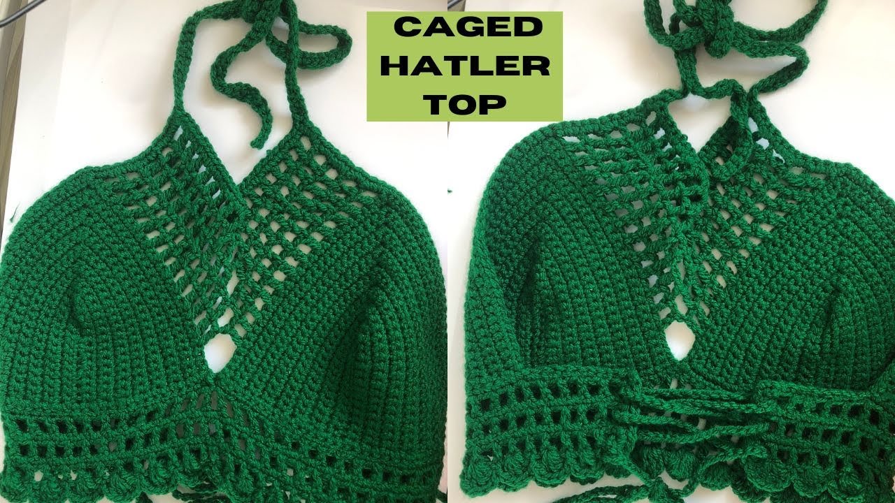 How To Crochet  Incredible! Bra Caged Halter Top for all sizes  Crochet Tutorial