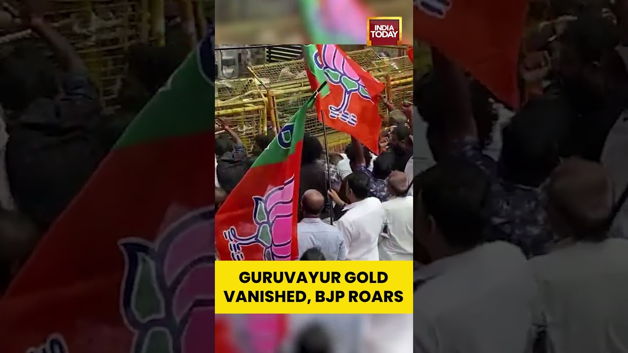 BJP's Fiery Thrissur Protest Erupts Over Guruvayur Temple Gold Theft Scandal