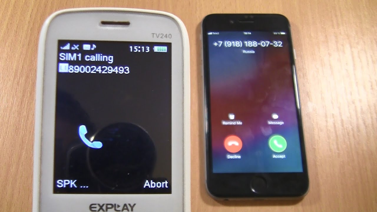 Incoming call & Outgoing call at the Same Time   Explay TV240  +Iphone 6