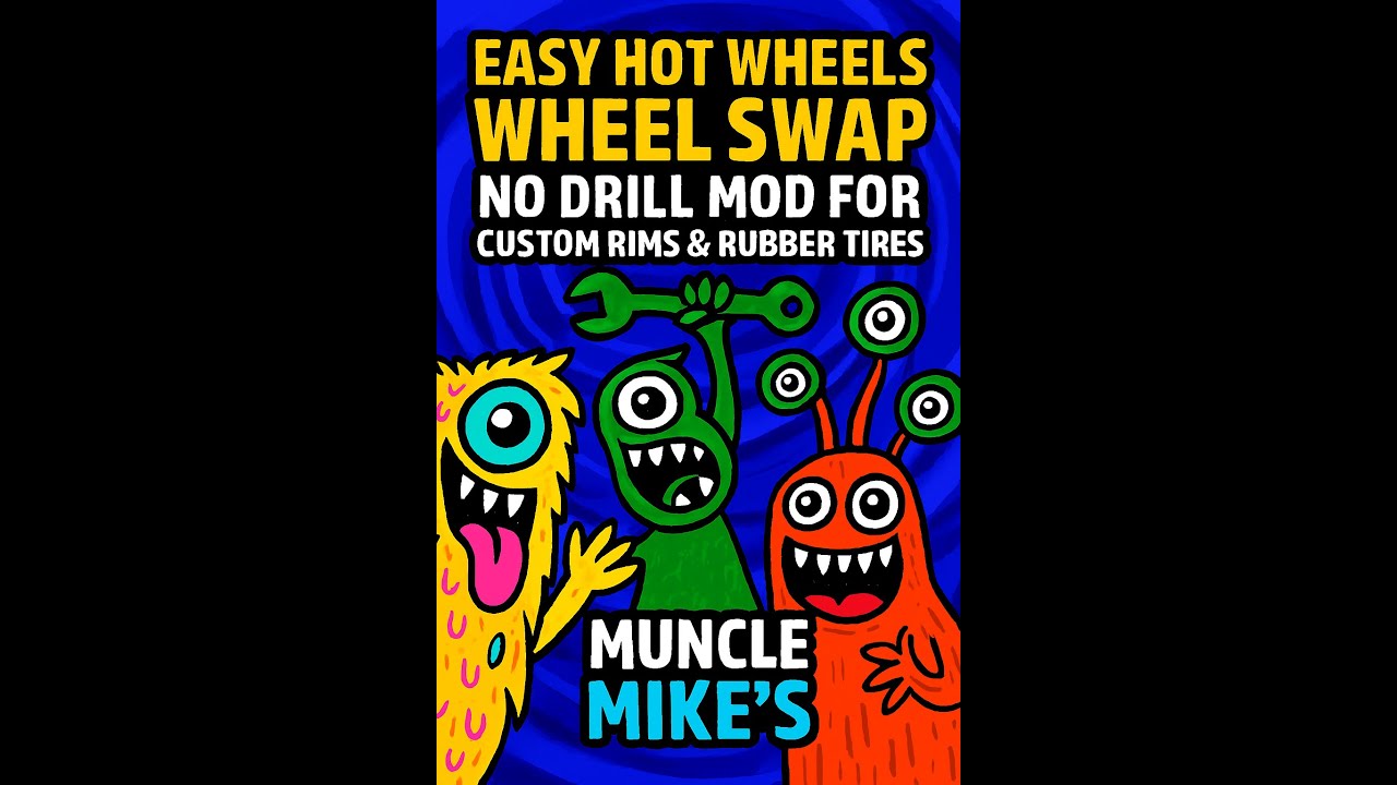 Easy Hot Wheels Wheel Swap | No Drill Mod for Custom Rims & Rubber Tires