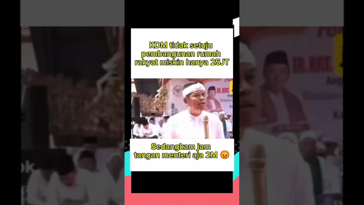 KDM tidak setuju bangun rumah warga hanya 25JT #kdm #kangdedimulyadi #kdmupdate #kdmviral