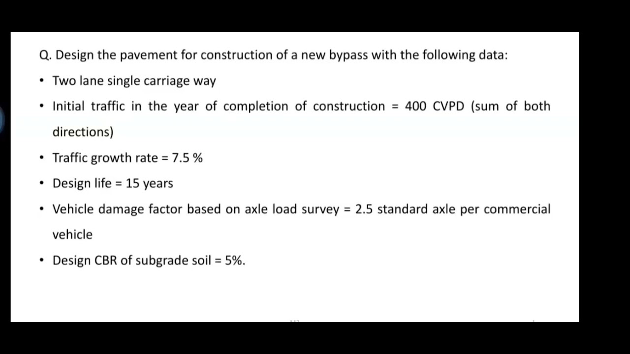 Numerical on design of flexible pavement using IRC method- IRC 37:2018 code