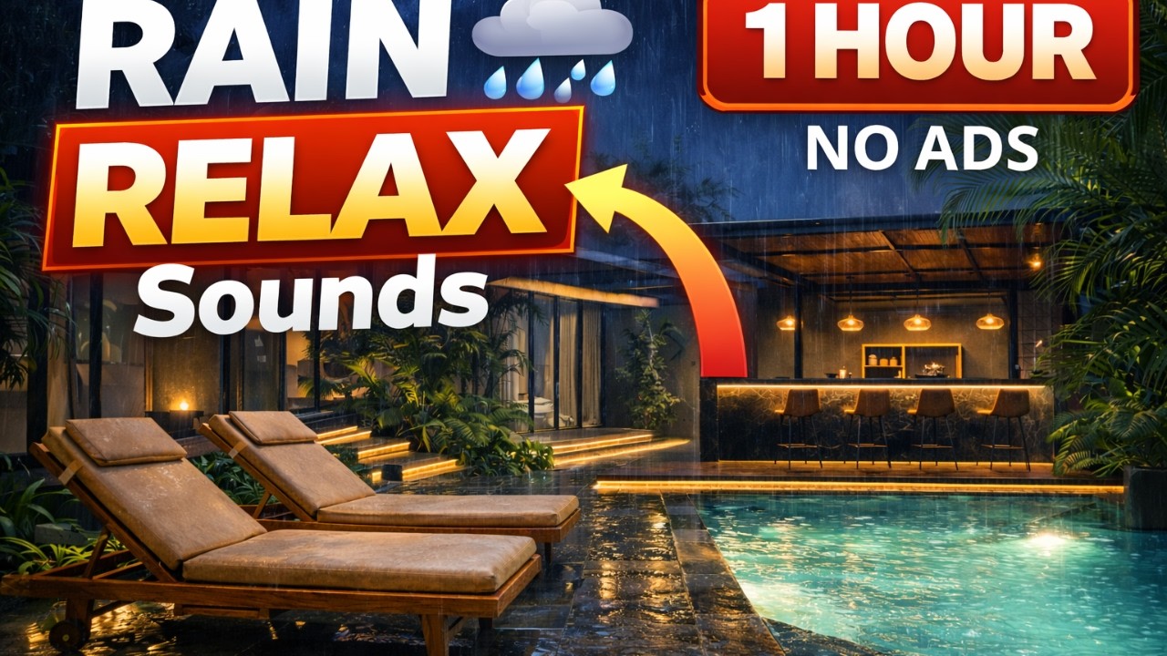 Villa Nightlife | Infinity Pool Rain Scenes
