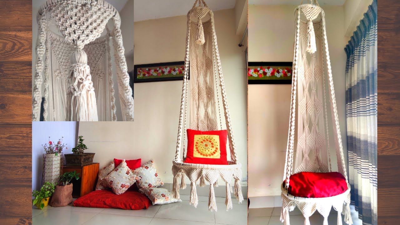 How to Make Macramé Swing PART 3 || DIY a Gorgeous Boho Macramé Macramé Chair  Macramé hammock PART3