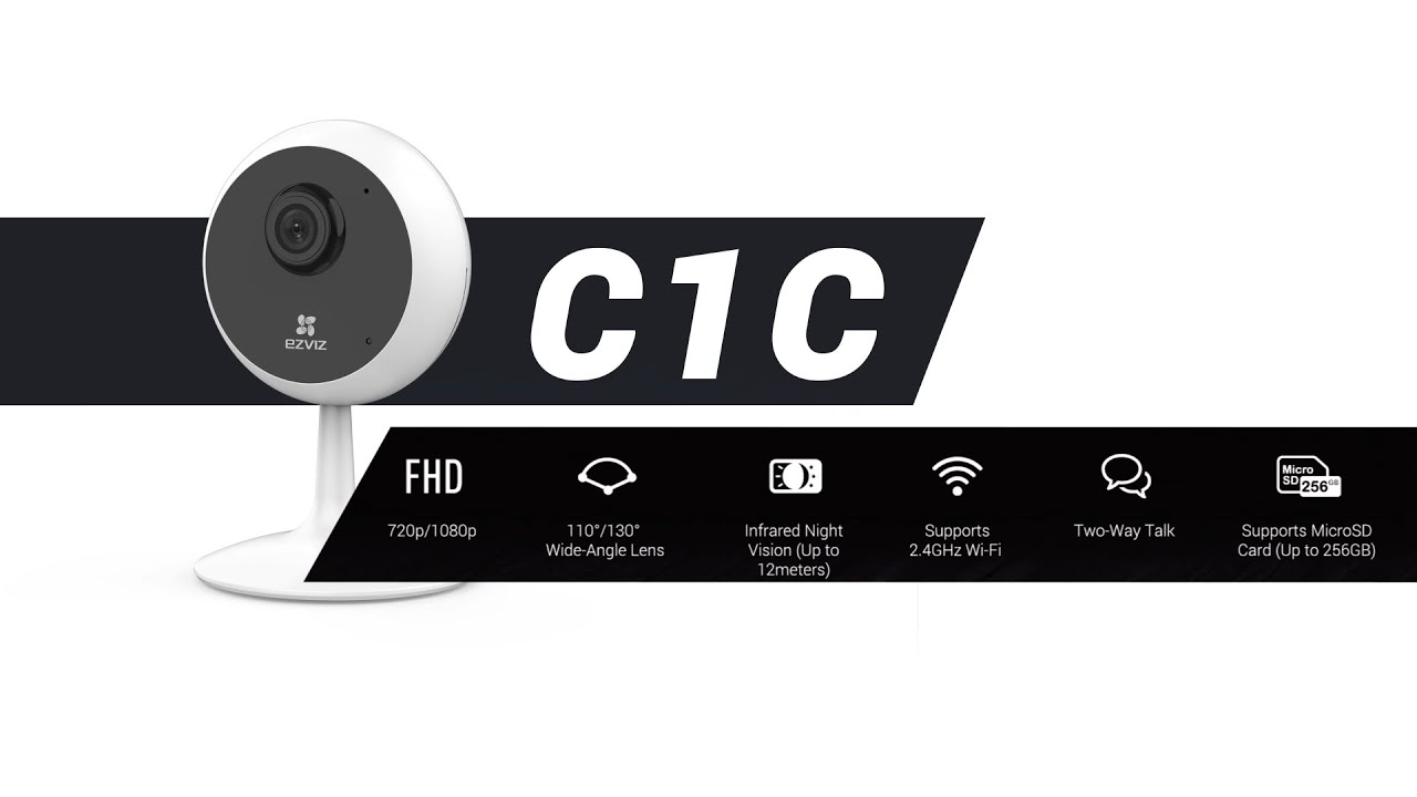 EZVIZ Product Show | C1C, Sharp Night Vision, HD Resolution Indoor Wi-Fi Camera, Easy Installation