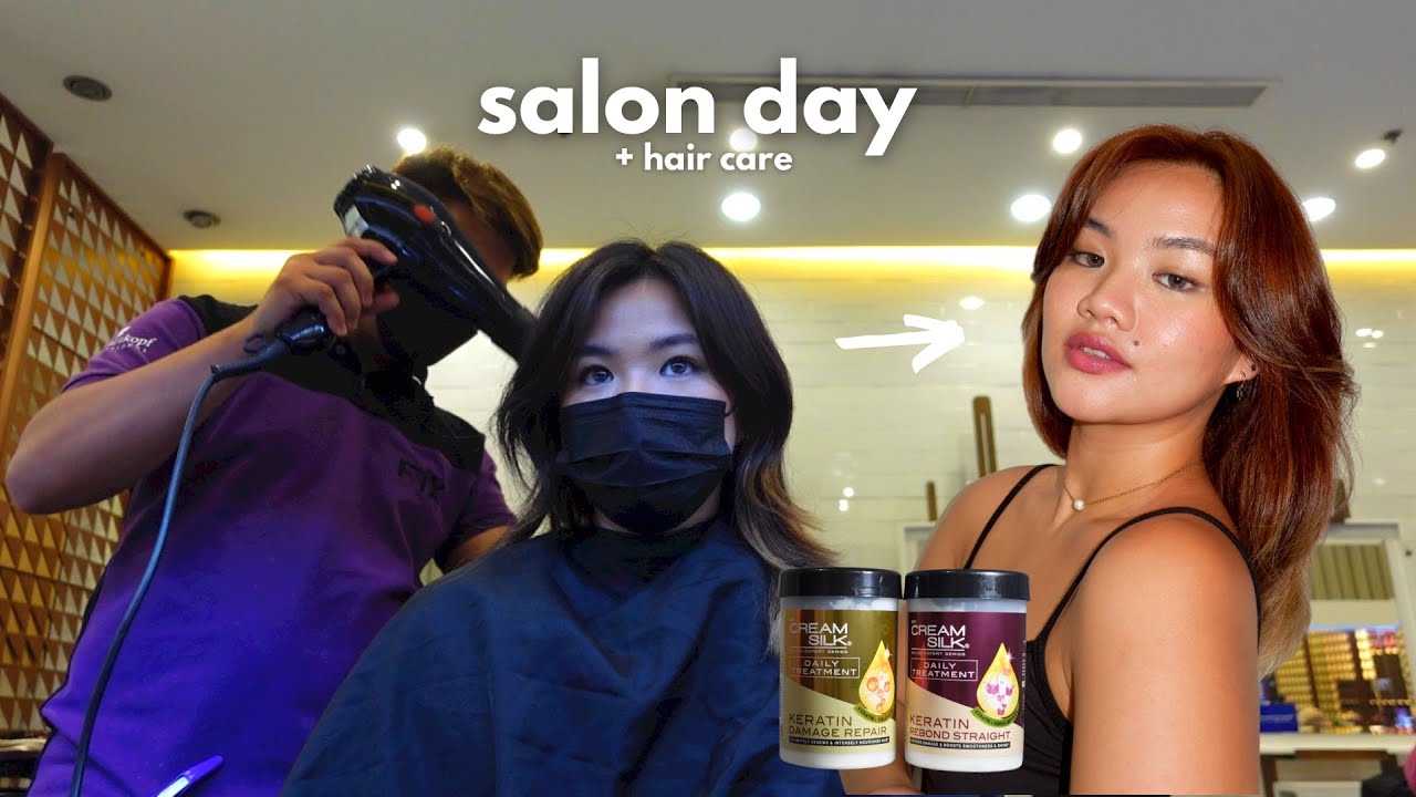 Come to the salon with me + Hair care tips with CreamSilk
