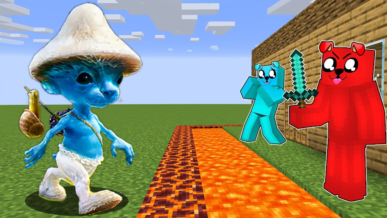 SMURF CAT vs TAJNA BAZA w Minecraft!