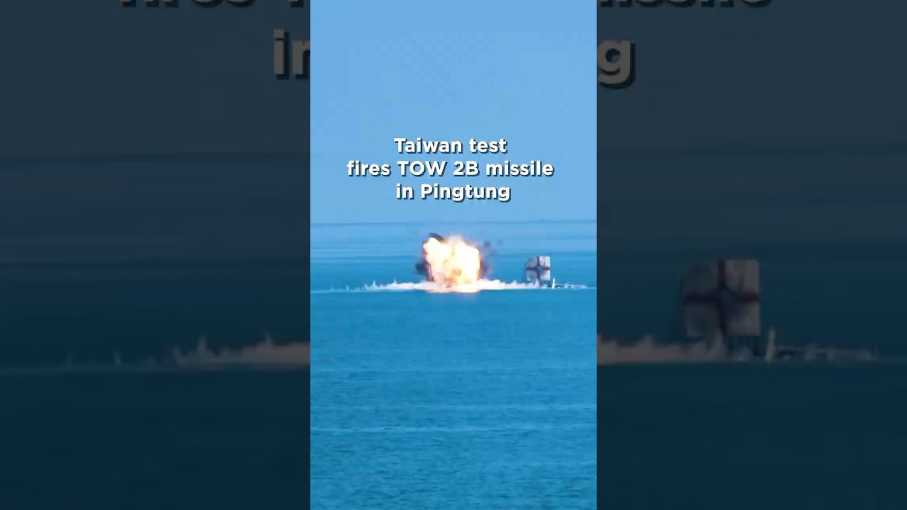 Taiwan test fires TOW 2B missile in Pingtung