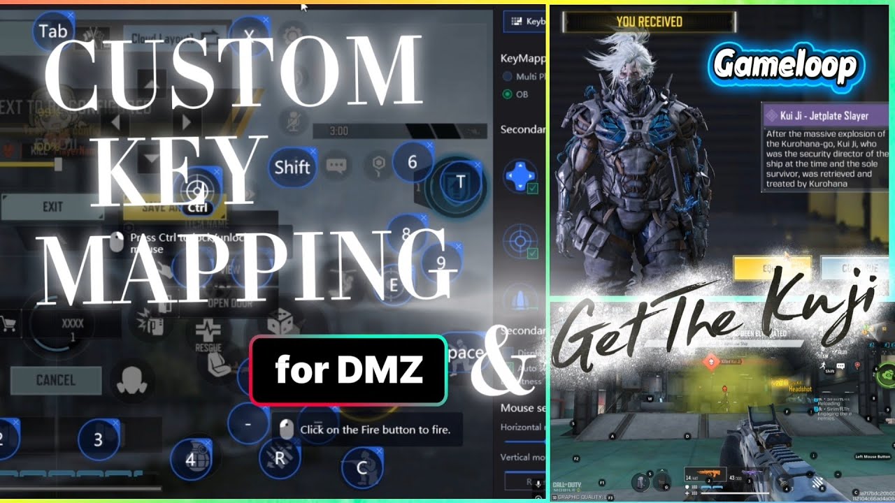 Get Kuji In DMZ mode on PC & Gameloop DMZ Custom key mapping for CODM