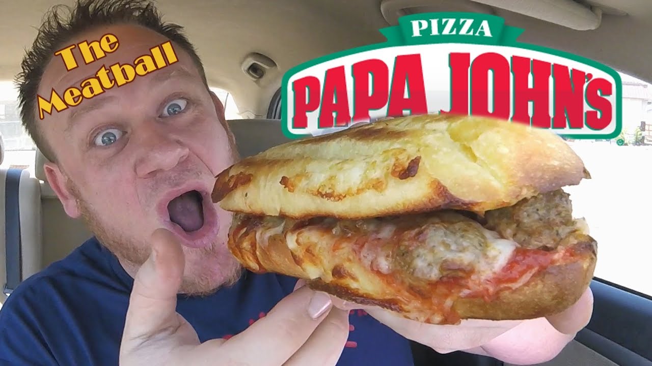 Papa John's ⭐MEATBALL PROVOLONE SANDWICH🍝TEST MENU ITEM⭐ Food Review!!!