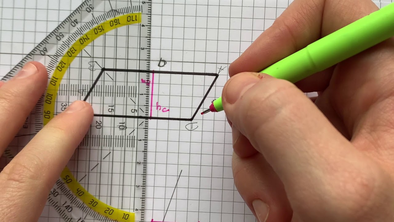 3 Höhen einzeichnen Parallelogramm