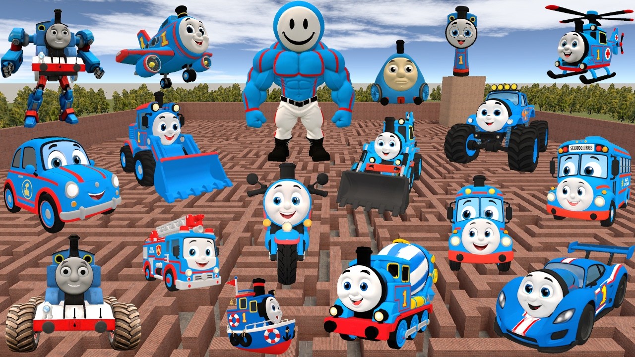 NEW ALL TYPES THOMAS THE TRAIN TANK ENGINE CAR PLANE HELICOPTER QUAD MOTOBIKE BIG MAZE Garry's Mod