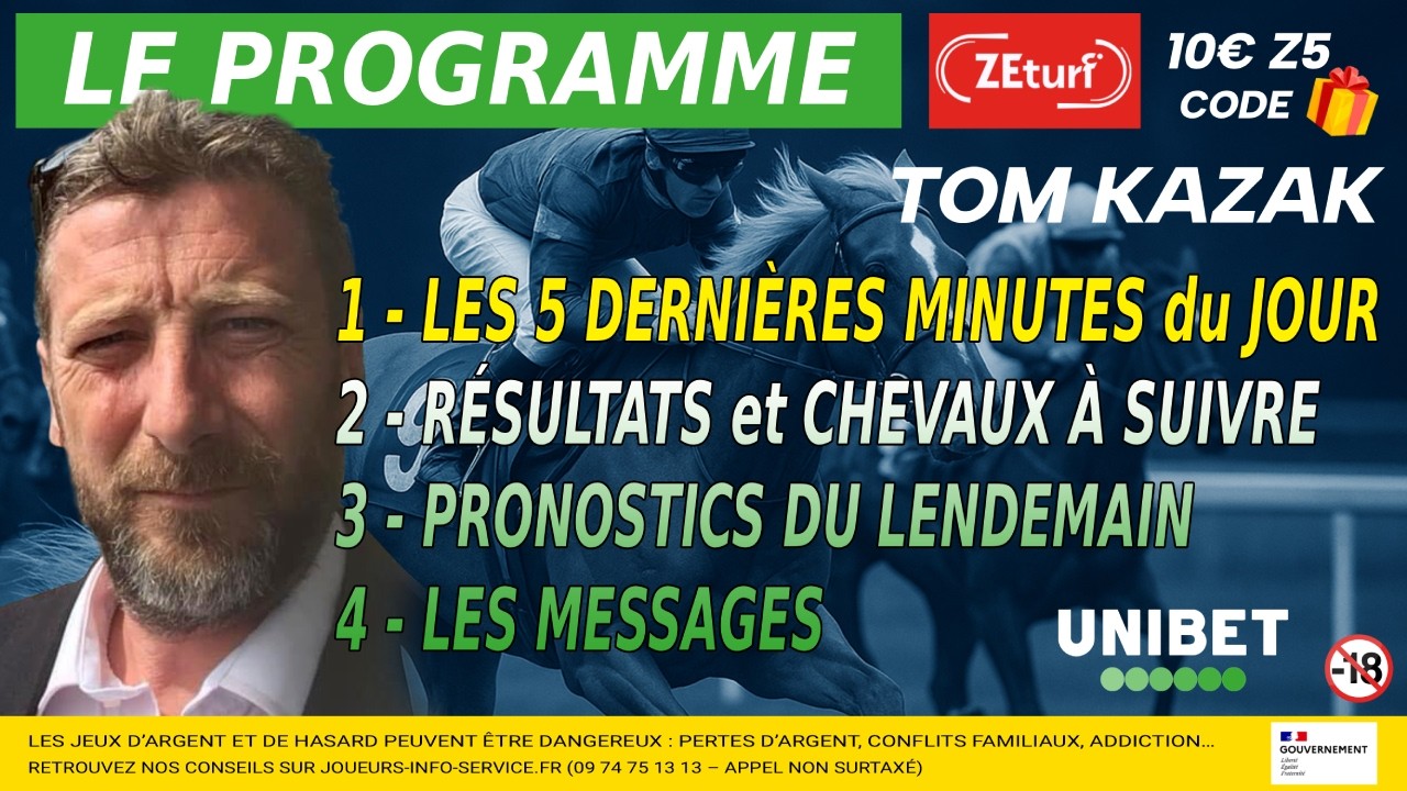 05:06 VENDREDI 27 MARS 2026 PRONOSTIC TOM KAZAK QUINTE PMU ZETURF ZE 5 ORDRE TOM KAZAK
