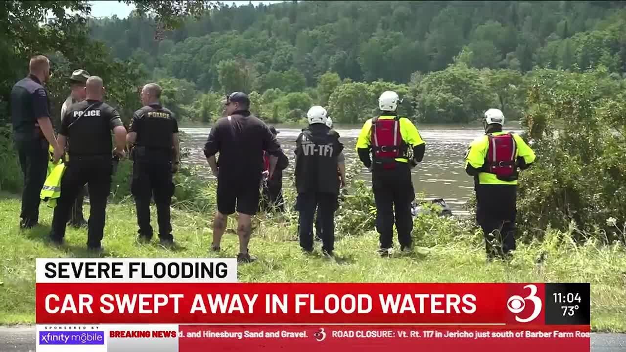 Crews find driver swept away in floodwaters in submerged vehicle