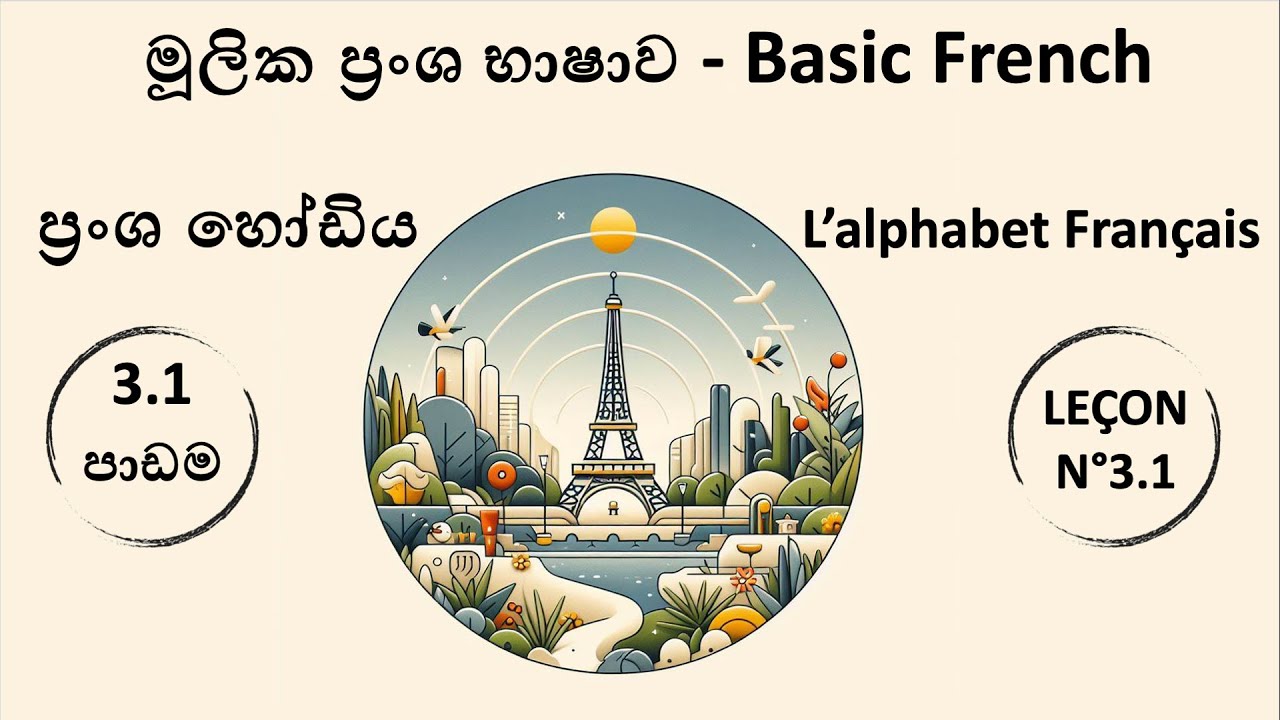 Learn Basic French in Sinhala - මූලික ප්‍රංශ භාෂාව - Lesson 3: ප්‍රංශ හෝඩිය (French Alphabet) 1 කොටස
